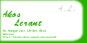 akos lerant business card